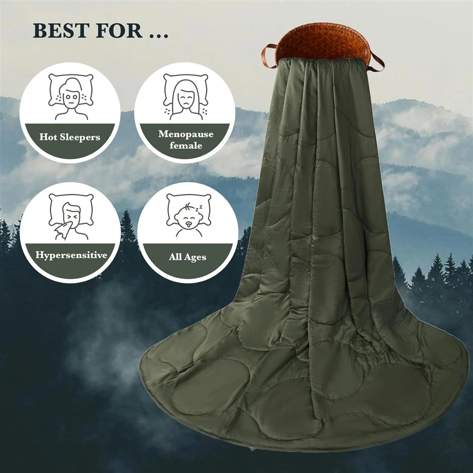 Mulberry Silk Cooling Comforter | 100% Silk Fill And 100% Bamboo Viscose Shell | All Natural Materials To Quickly Cool Down For Hot Sleepers, Night Sweats